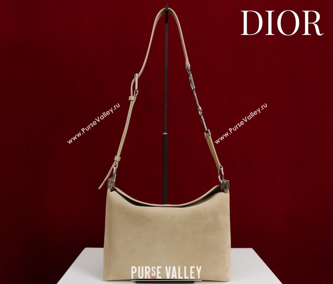 Dior Suede Small Shoulder Bag Beige/Silver 2026 S1411 (XXG-260124001)