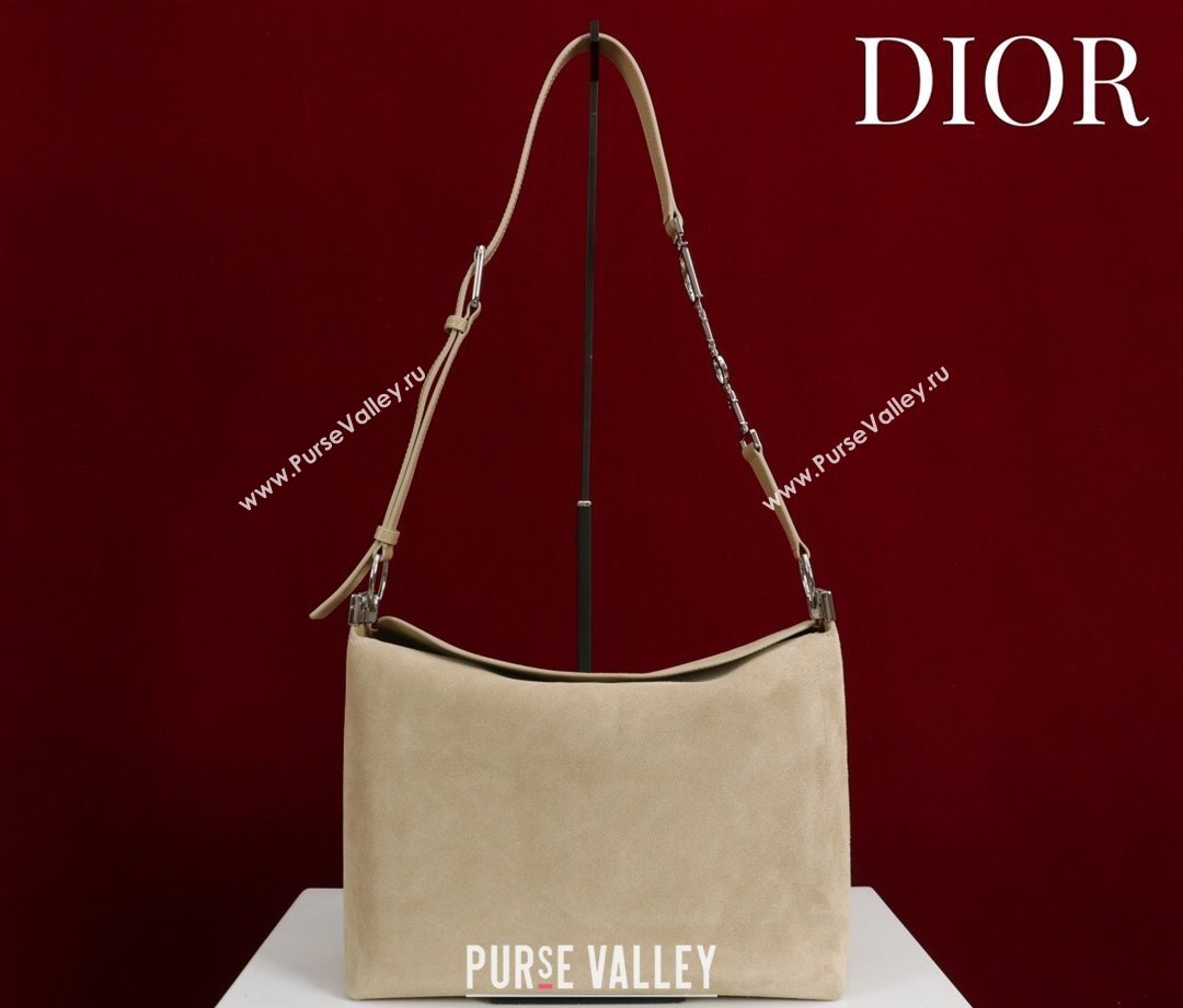 Dior Suede Medium Shoulder Bag Beige/Silver 2026 M14142 (XXG-260124009)