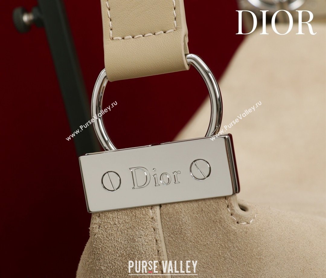 Dior Suede Medium Shoulder Bag Beige/Silver 2026 M14142 (XXG-260124009)