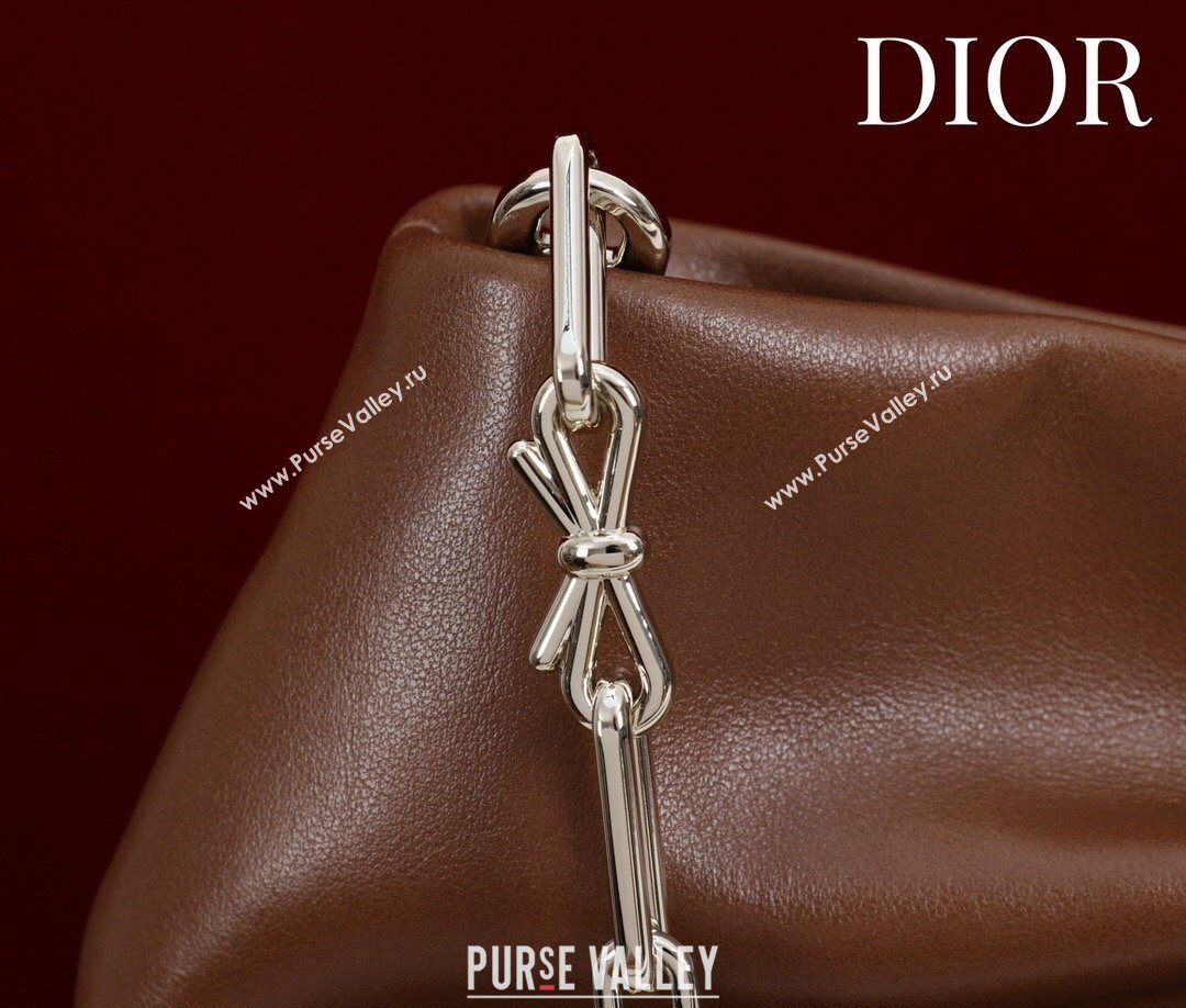 Dior Bow Small Bag in Lambskin Leather Dark Brown 2026 0714S (XXG-260124047)