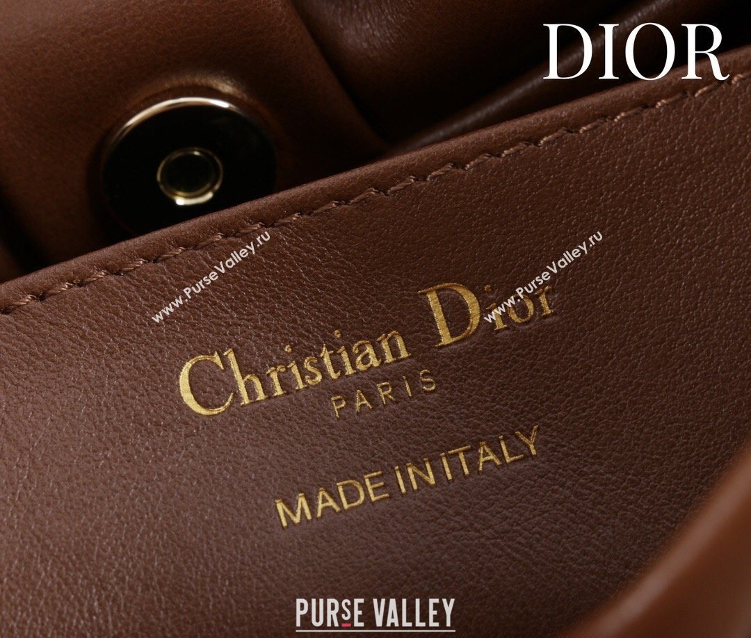 Dior Bow Small Bag in Lambskin Leather Dark Brown 2026 0714S (XXG-260124047)