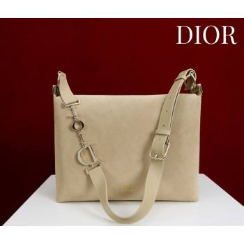 Dior Suede Medium Shoulder Bag Beige/Gold 2026 M14142 (XXG-260124010)