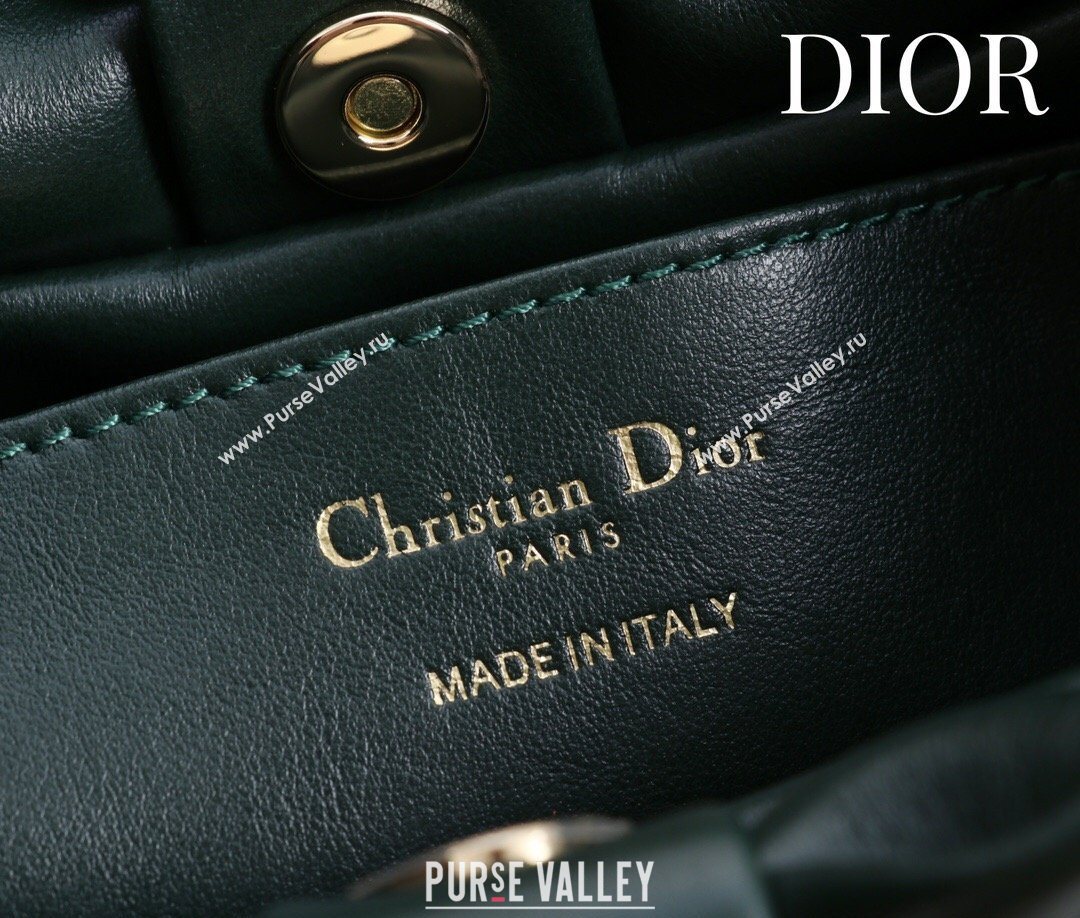 Dior Bow Small Bag in Lambskin Leather Dark Green 2026 0714S (XXG-260124048)