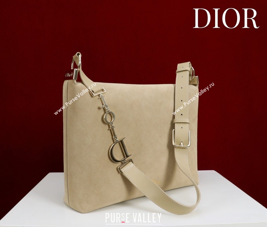 Dior Suede Medium Shoulder Bag Beige/Gold 2026 M14142 (XXG-260124010)