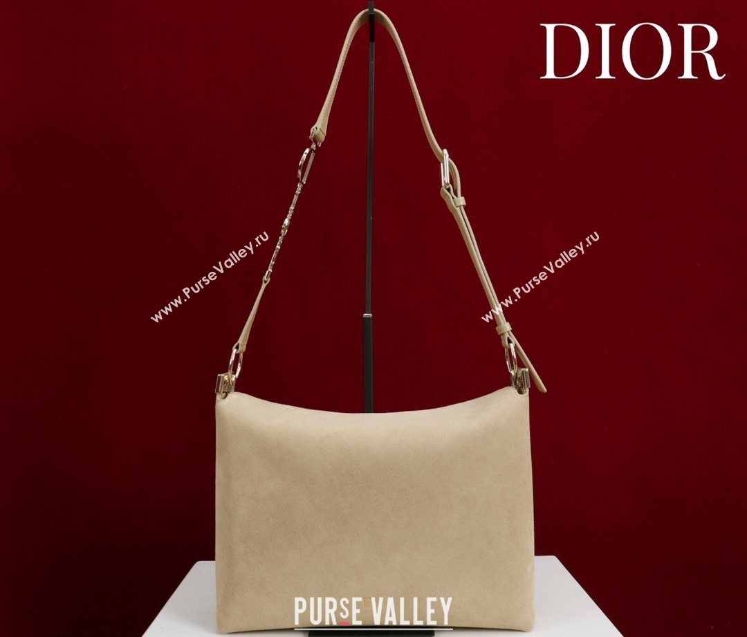 Dior Suede Medium Shoulder Bag Beige/Gold 2026 M14142 (XXG-260124010)