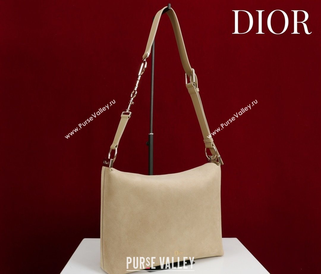 Dior Suede Medium Shoulder Bag Beige/Gold 2026 M14142 (XXG-260124010)