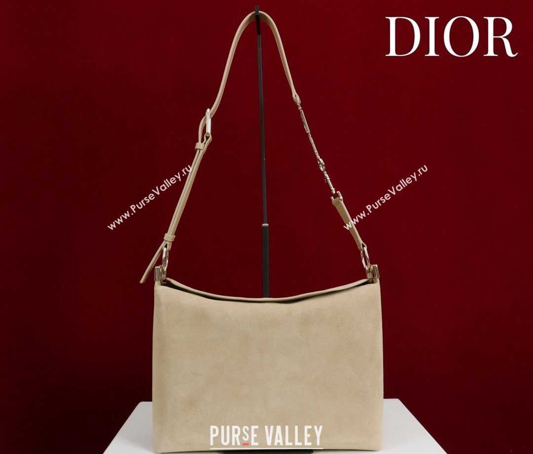 Dior Suede Medium Shoulder Bag Beige/Gold 2026 M14142 (XXG-260124010)