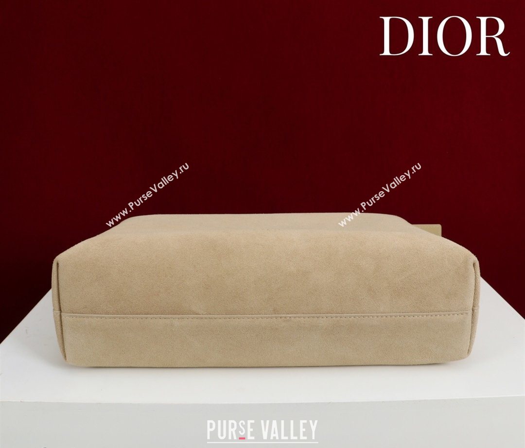 Dior Suede Medium Shoulder Bag Beige/Gold 2026 M14142 (XXG-260124010)