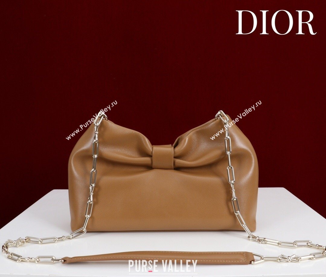 Dior Bow Small Bag in Lambskin Leather Brown2 2026 0714S (XXG-260124053)