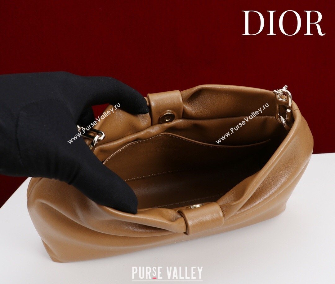 Dior Bow Small Bag in Lambskin Leather Brown2 2026 0714S (XXG-260124053)