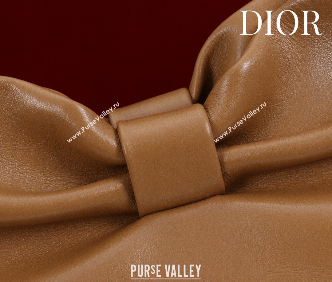 Dior Bow Small Bag in Lambskin Leather Brown2 2026 0714S (XXG-260124053)