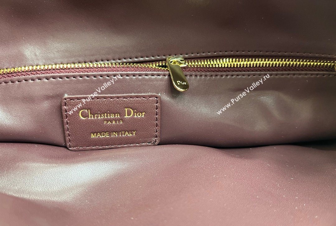Dior Cannage - Quilted Leather Tote Bag Burgundy 2026 DR012601 (XXG-260126002)