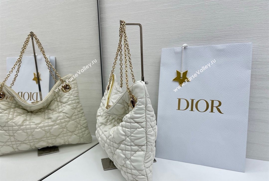 Dior Cannage - Quilted Leather Tote Bag White 2026 DR012601 (XXG-260126003)