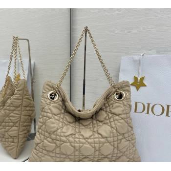 Dior Cannage - Quilted Leather Tote Bag Beige 2026 DR012601 (XXG-260126004)