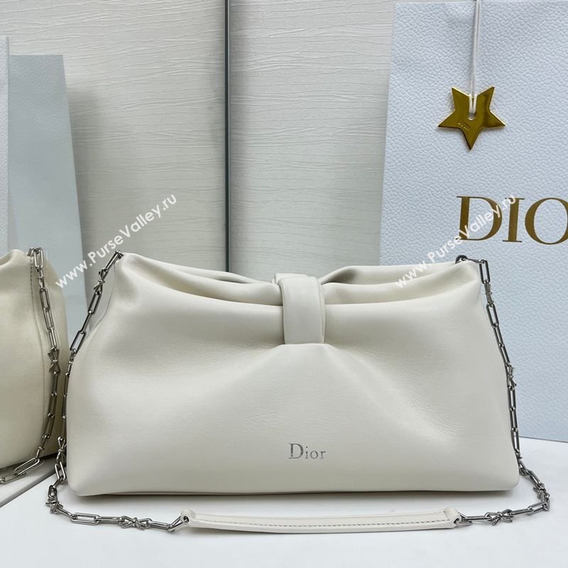 Dior Bow Medium Bag in Lambskin Leather White 2026 0715PUQO (XXG-260124034)