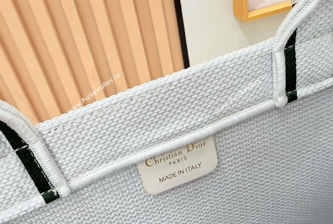 Dior Medium Book Tote Bag in White Book Cover Embroidery 2026 8833 (BF-260127035)