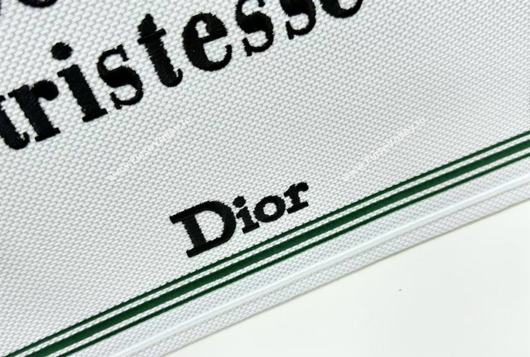 Dior Medium Book Tote Bag in White Book Cover Embroidery 2026 8833 (BF-260127035)