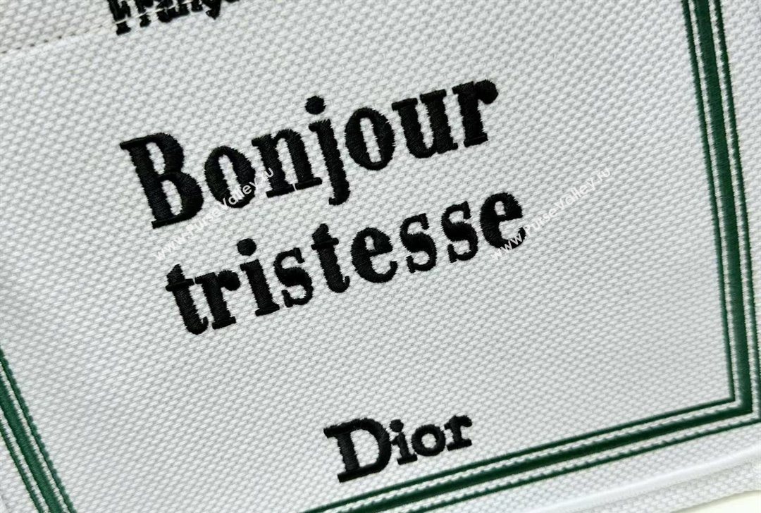 Dior Small Book Tote Bag in White Book Cover Embroidery 2026 8833 (BF-260127036)