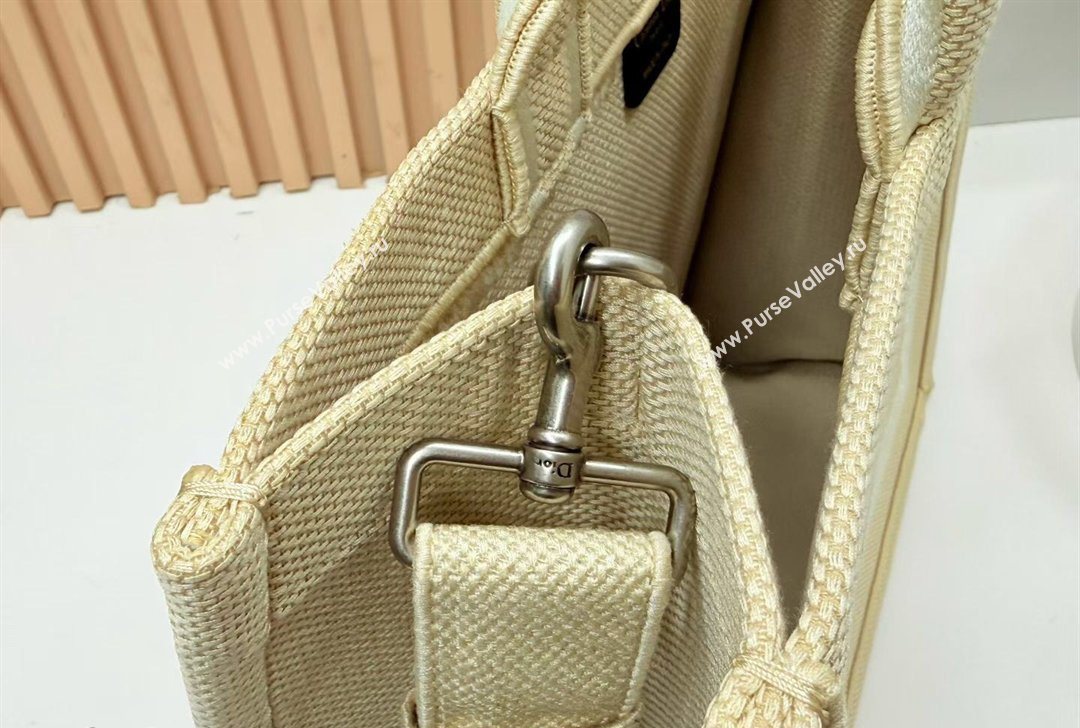 Dior Large Book Tote Bag in Beige Yellow Book Cover Embroidery 2026 8833 (BF-260127037)