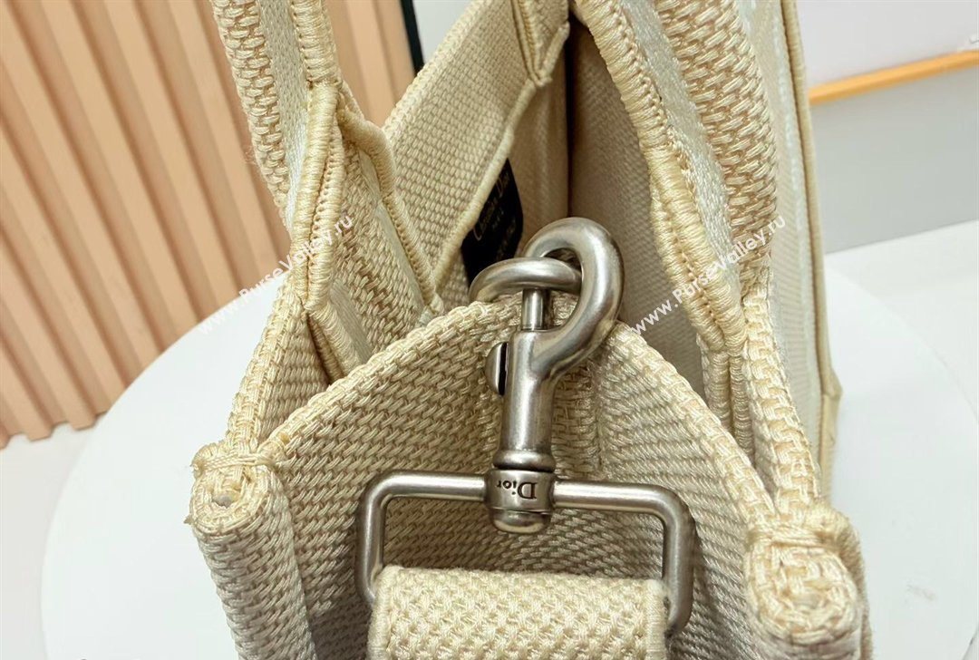 Dior Small Book Tote Bag in Beige Yellow Book Cover Embroidery 2026 8833 (BF-260127039)