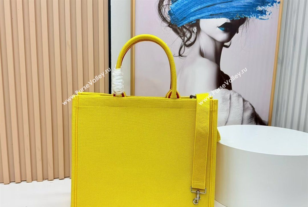 Dior Large Book Tote Bag in Yellow and Red Book Cover Embroidery 2026 8833 (BF-260127040)