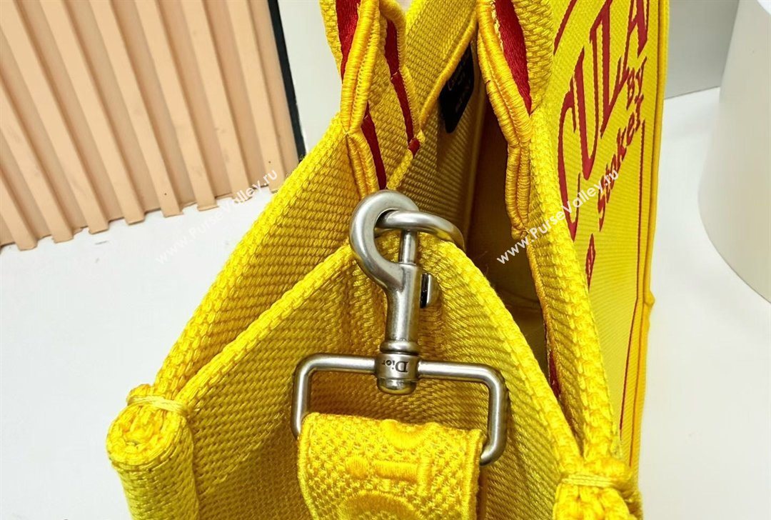 Dior Large Book Tote Bag in Yellow and Red Book Cover Embroidery 2026 8833 (BF-260127040)