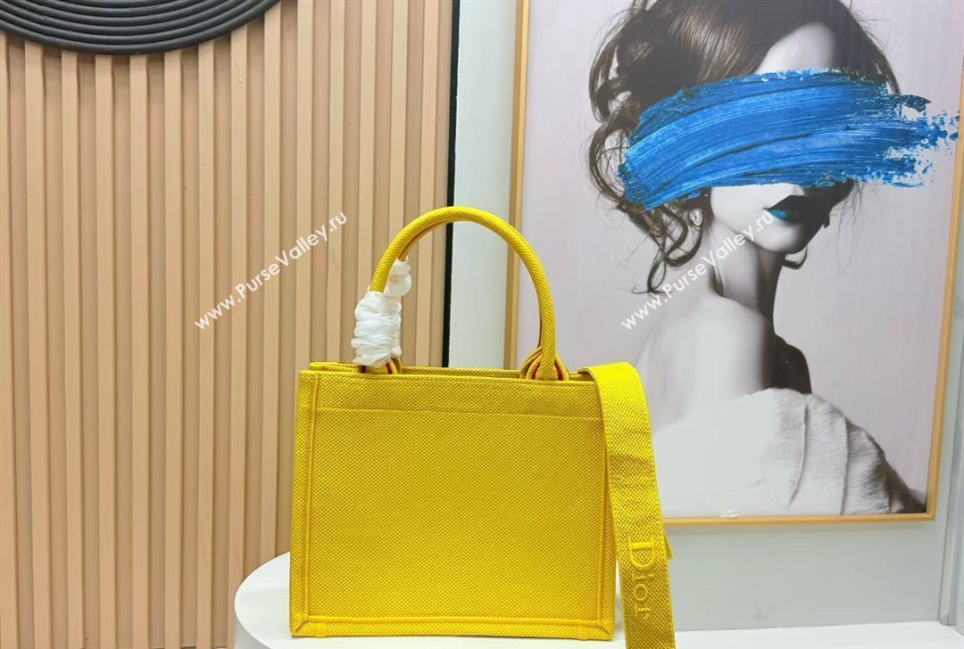 Dior Small Book Tote Bag in Yellow and Red Book Cover Embroidery 2026 8833 (BF-260127042)