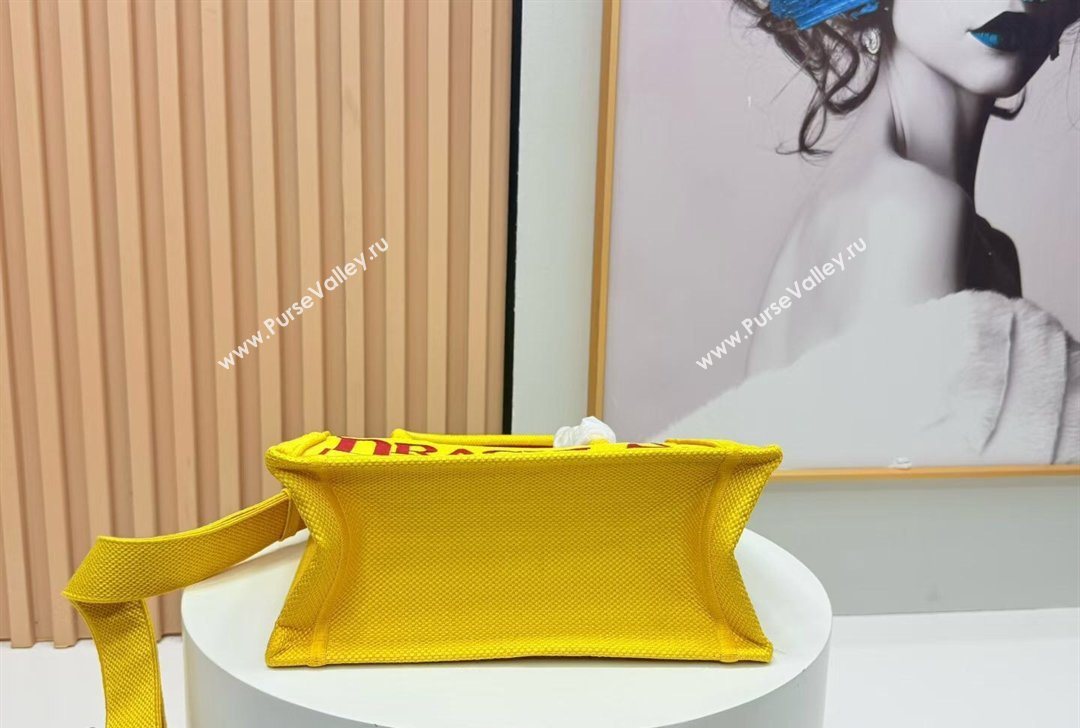 Dior Small Book Tote Bag in Yellow and Red Book Cover Embroidery 2026 8833 (BF-260127042)