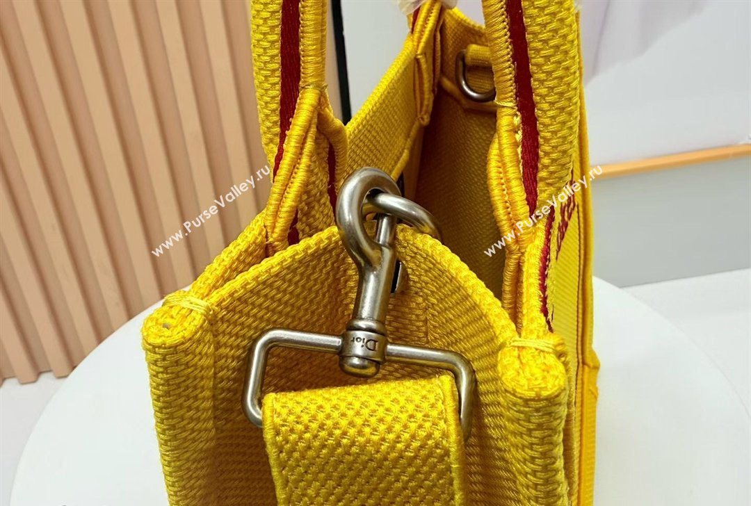 Dior Small Book Tote Bag in Yellow and Red Book Cover Embroidery 2026 8833 (BF-260127042)