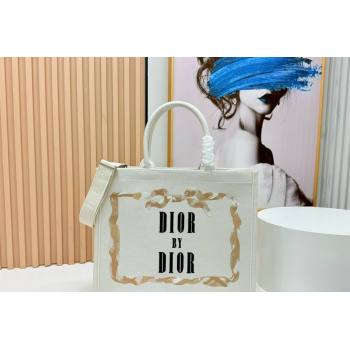 Dior Large Book Tote Bag in Yellow and Red Book Cover Embroidery 2026 8834 (BF-260127043)