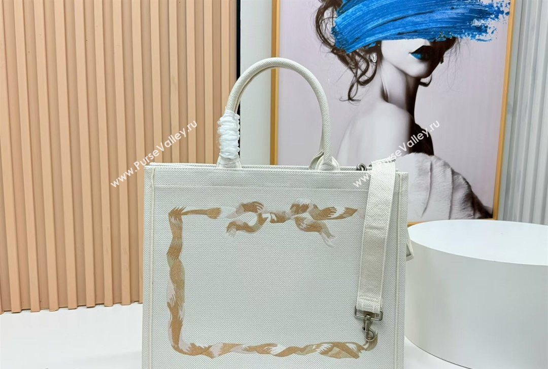 Dior Large Book Tote Bag in Yellow and Red Book Cover Embroidery 2026 8834 (BF-260127043)