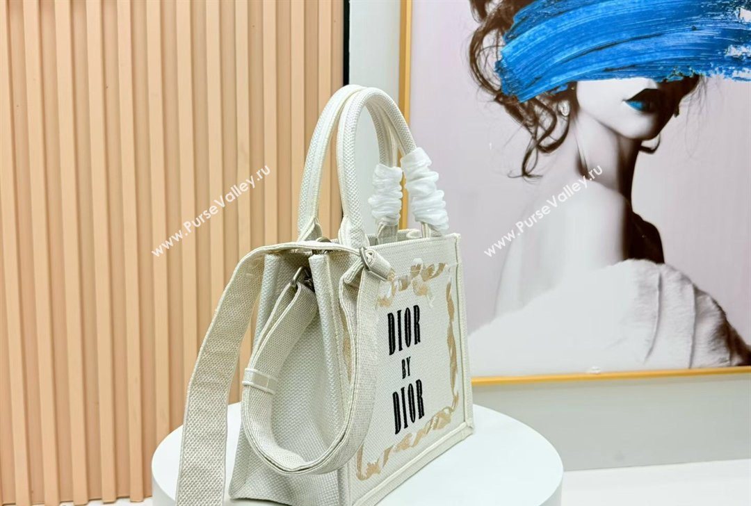 Dior Small Book Tote Bag in Yellow and Red Book Cover Embroidery 2026 8834 (BF-260127045)