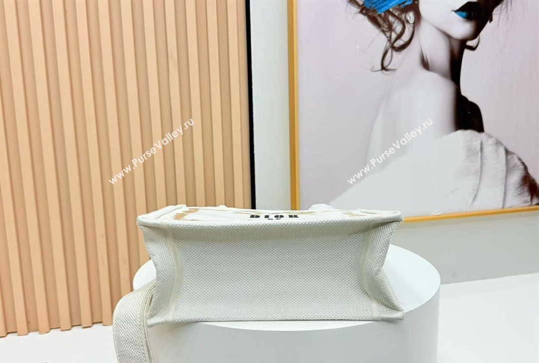 Dior Small Book Tote Bag in Yellow and Red Book Cover Embroidery 2026 8834 (BF-260127045)