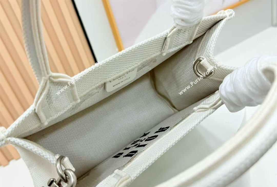 Dior Small Book Tote Bag in Yellow and Red Book Cover Embroidery 2026 8834 (BF-260127045)