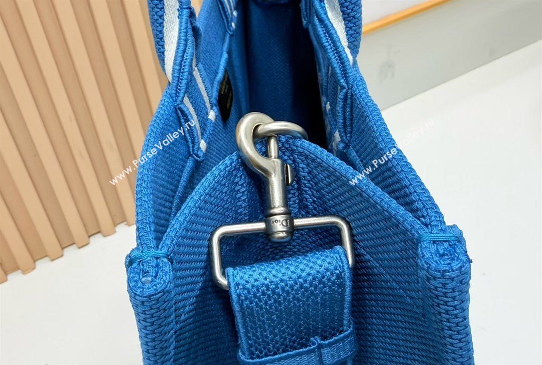 Dior Large Book Tote Bag in Blue and White Book Cover Embroidery 2026 8834 (BF-260127046)