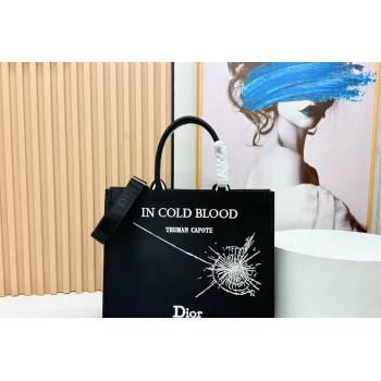 Dior Large Book Tote Bag in Black Sparkle Embroidery 2026 8833 (BF-260127070)