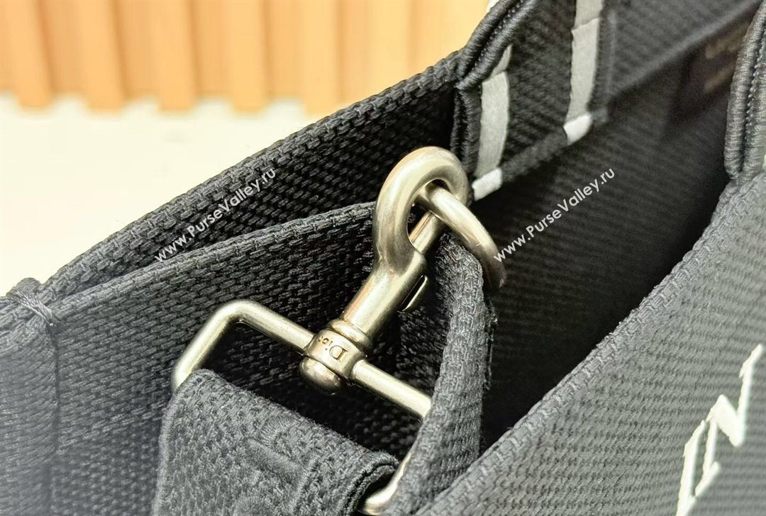 Dior Large Book Tote Bag in Black Sparkle Embroidery 2026 8833 (BF-260127070)