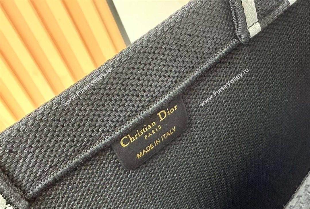Dior Large Book Tote Bag in Black Sparkle Embroidery 2026 8833 (BF-260127070)