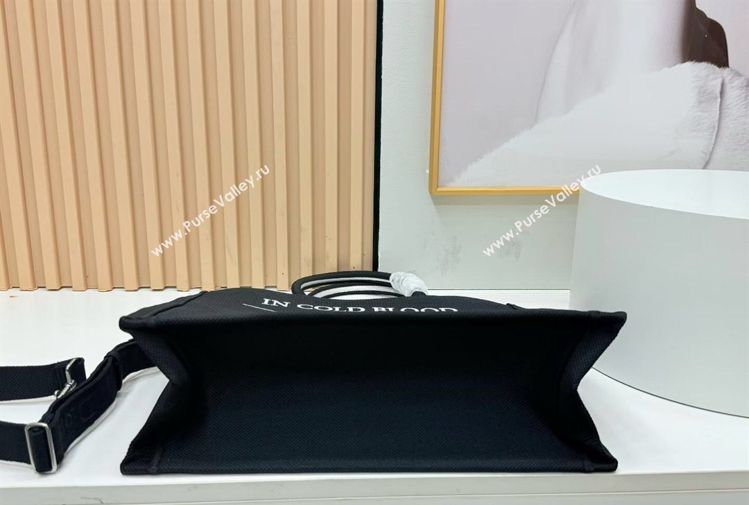 Dior Large Book Tote Bag in Black Sparkle Embroidery 2026 8833 (BF-260127070)