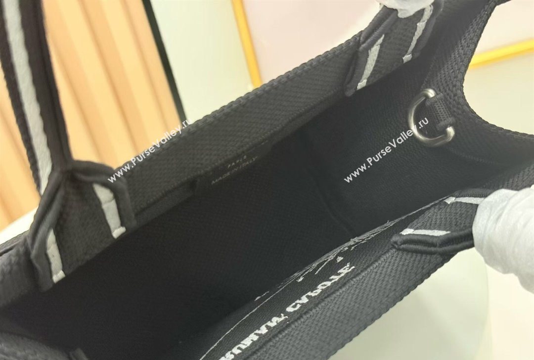 Dior Small Book Tote Bag in Black Sparkle Embroidery 2026 8833 (BF-260127071)