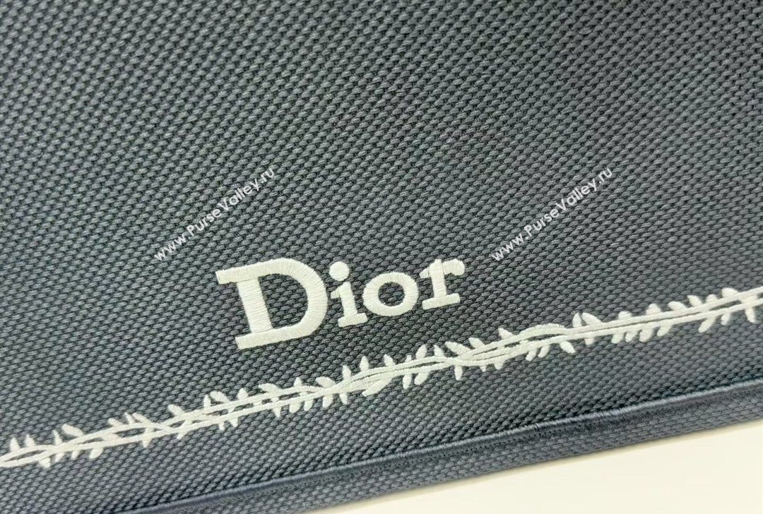Dior Large Book Tote Bag in Grey and White Book Cover Embroidery 2026 8834 (BF-260127049)