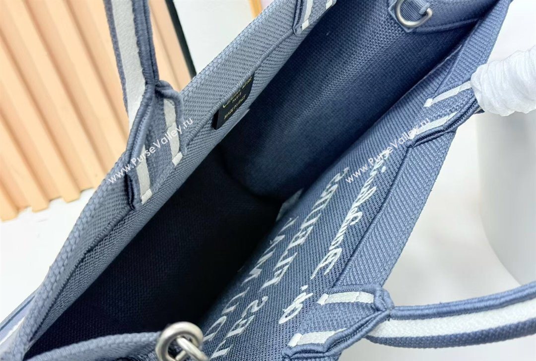 Dior Large Book Tote Bag in Grey and White Book Cover Embroidery 2026 8834 (BF-260127049)