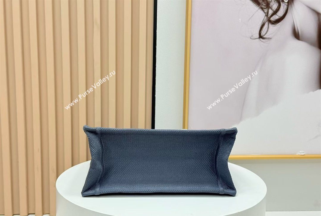 Dior Small Book Tote Bag in Grey and White Book Cover Embroidery 2026 8834 (BF-260127051)