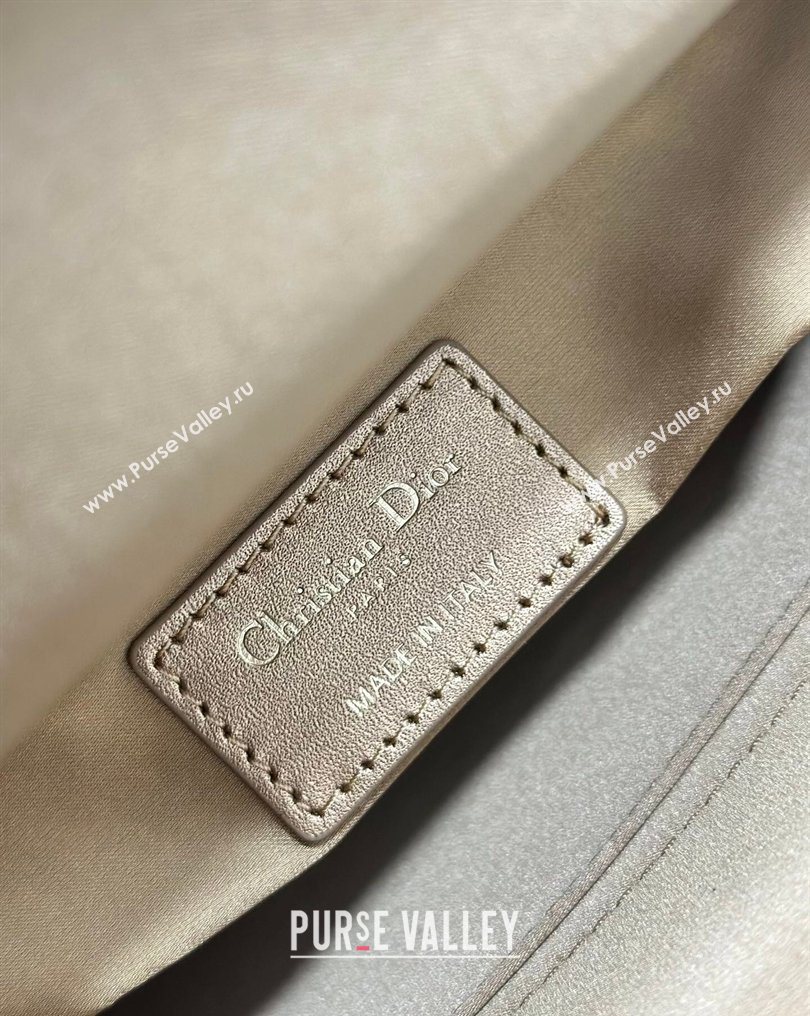 Dior Mini Lady Dior Bag in Satin and Crystals Beige 2026 0127 (XXG-260127017)