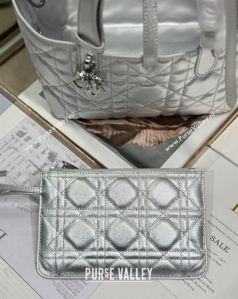 Dior Small Toujours Tote bag in Macrocannage Calfskin Leather Silver-Tone 2026 (XXG-260126100)