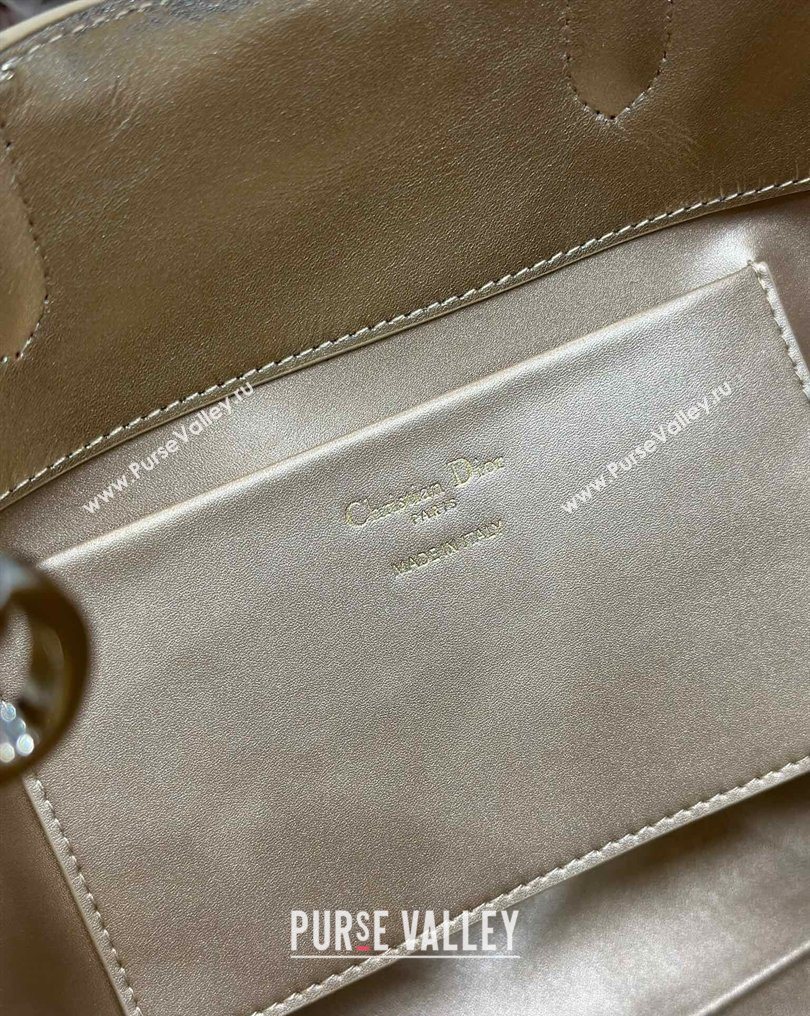 Dior Medium Toujours Vertical Tote Bag in Macrocannage Calfskin Gold-Tone 2026 2836 (XXG-260126093)