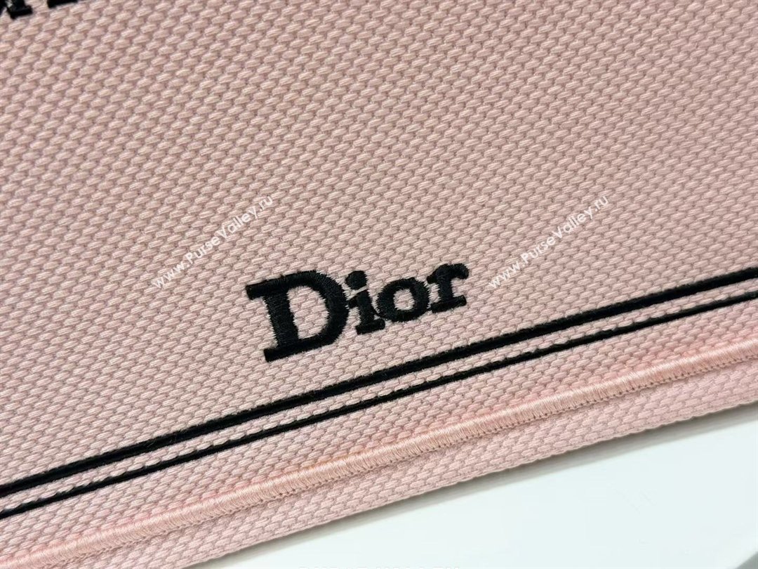 Dior Small Book Tote Bag in Light Pink Book Cover Embroidery 2026 8833 (BF-260127033)