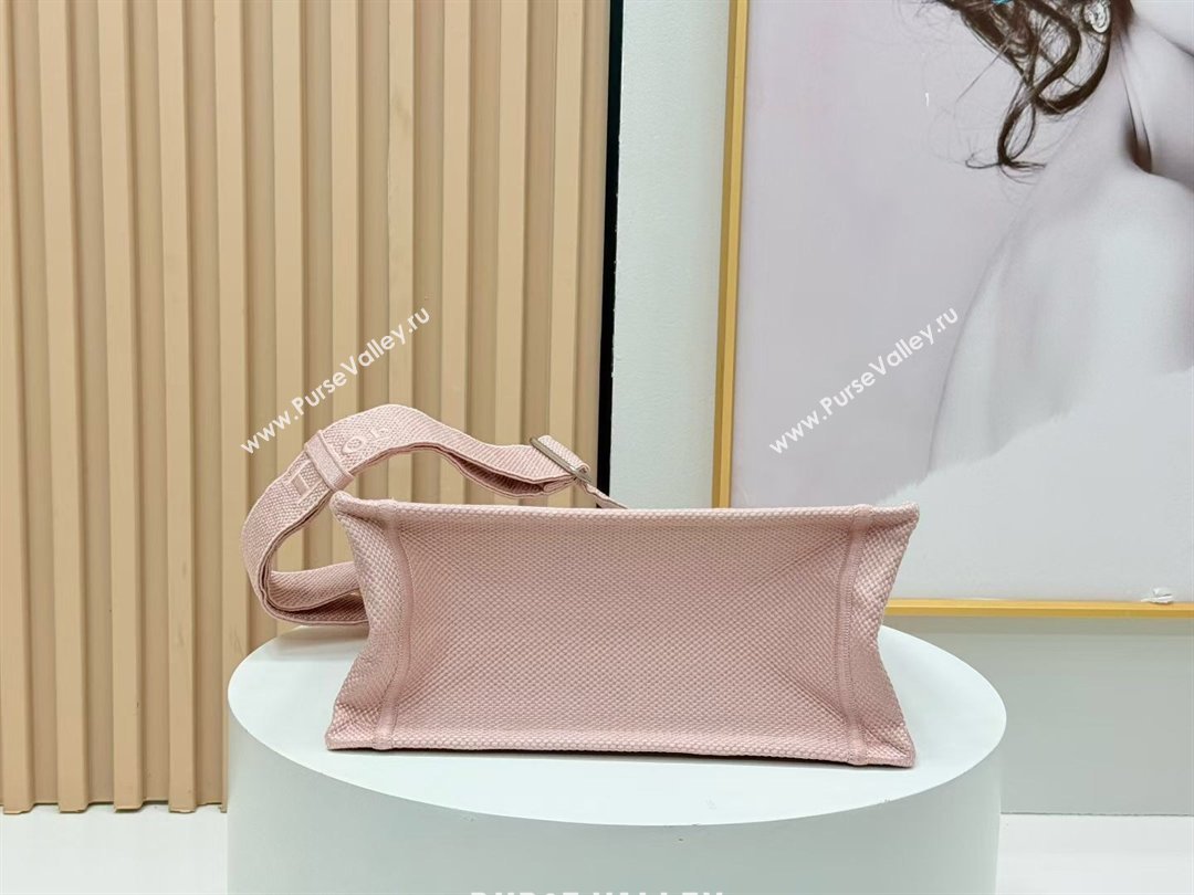 Dior Small Book Tote Bag in Light Pink Book Cover Embroidery 2026 8833 (BF-260127033)