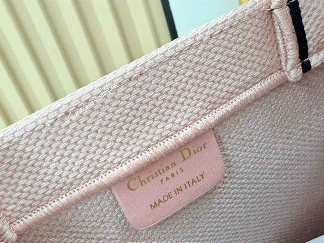 Dior Small Book Tote Bag in Light Pink Book Cover Embroidery 2026 8833 (BF-260127033)