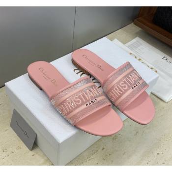 Dior Dway Flat Slides Sandal in Transparent and TPU Pink 2026 (JC-260302089)